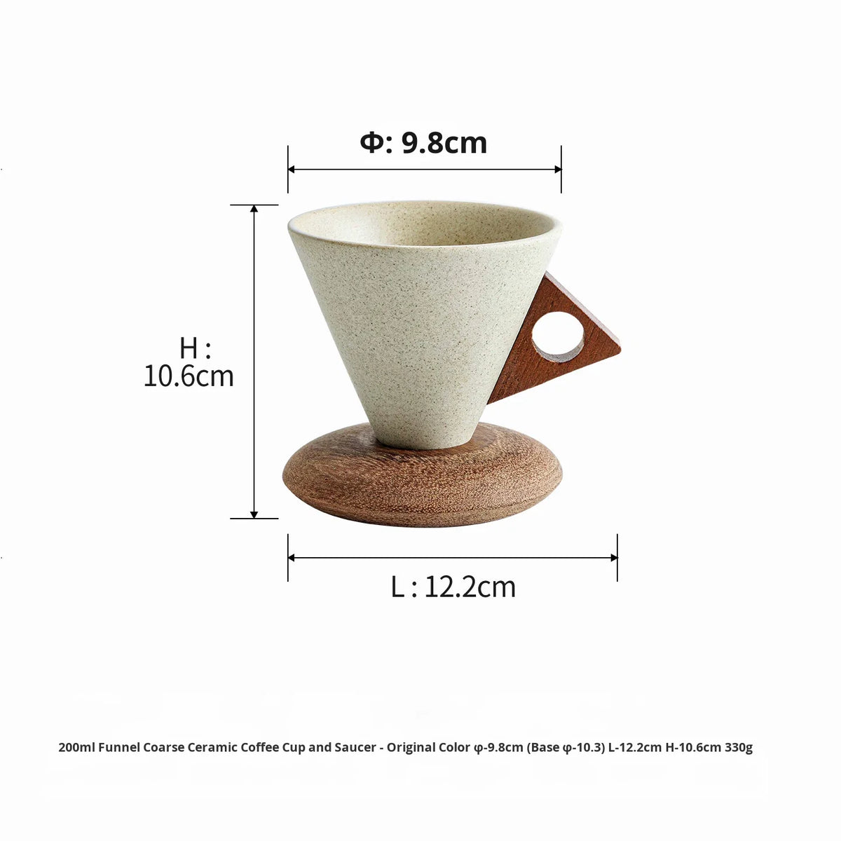 The Ceramic Cup and Wooden Saucer