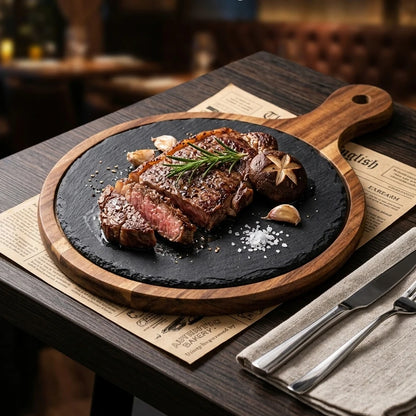 The Wood and Slate Serving Platter