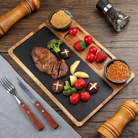 The Acacia and Slate Serving Tray